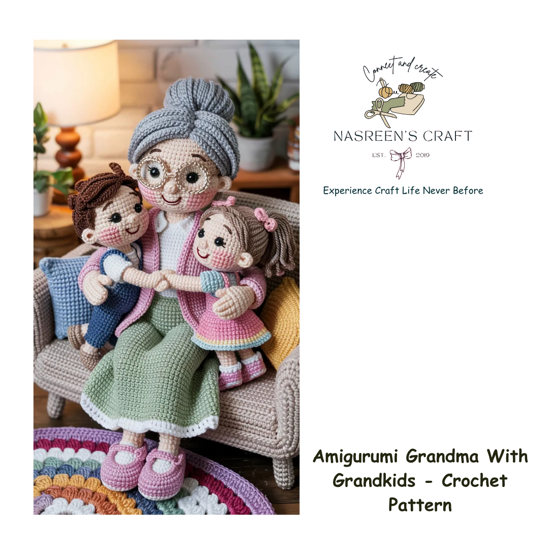 Amigurumi Grandma With Grandkids - Crochet Pattern