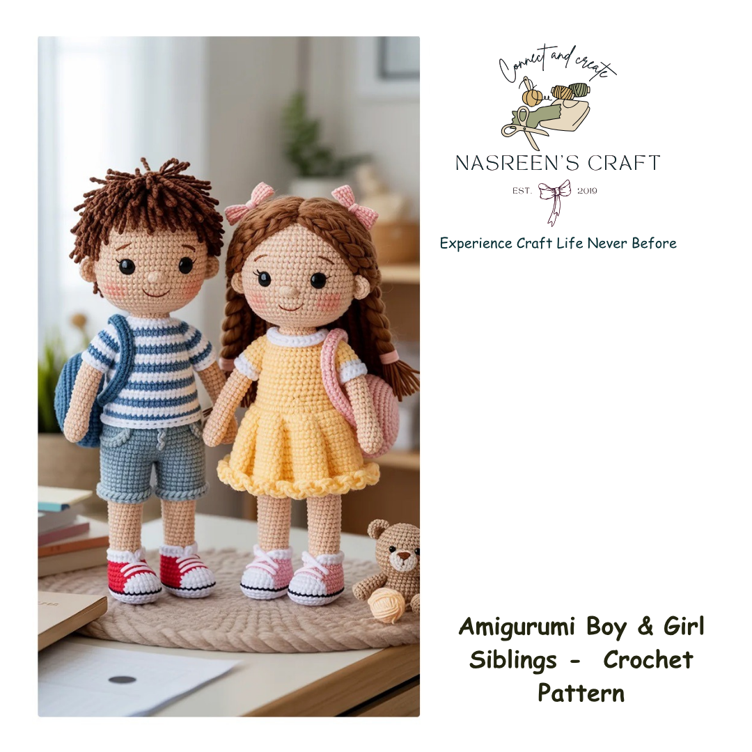 Amigurumi Boy & Girl Siblings - Crochet Pattern