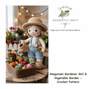 Amigurumi Gardener Girl & Vegetable Garden -  Crochet Pattern
