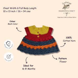 Rainbow Ruffles Crochet Frock