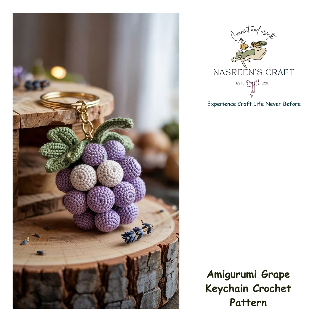 Amigurumi Grape Keychain Crochet Pattern