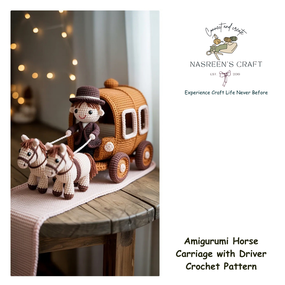 Amigurumi Horse Carriage with Driver Crochet Pattern