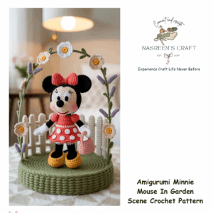 Amigurumi Minnie Mouse In Garden Scene Crochet Pattern