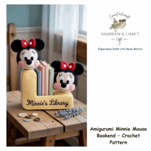 Amigurumi Minnie Mouse Bookend – Crochet Pattern
