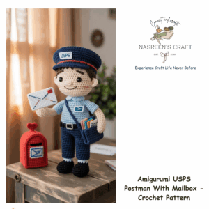 Amigurumi USPS Postman With Mailbox -  Crochet Pattern